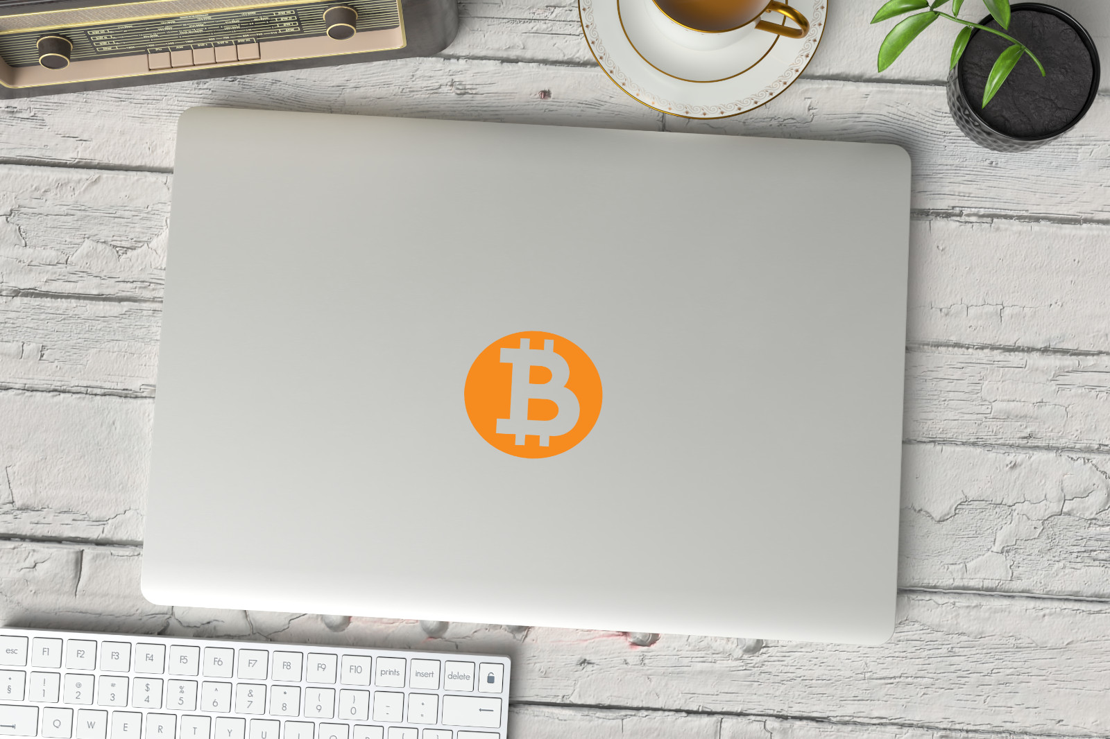 Set of 6 – BITCOIN LOGO Vinyl Decal | BITCOIN Symbol Sticker