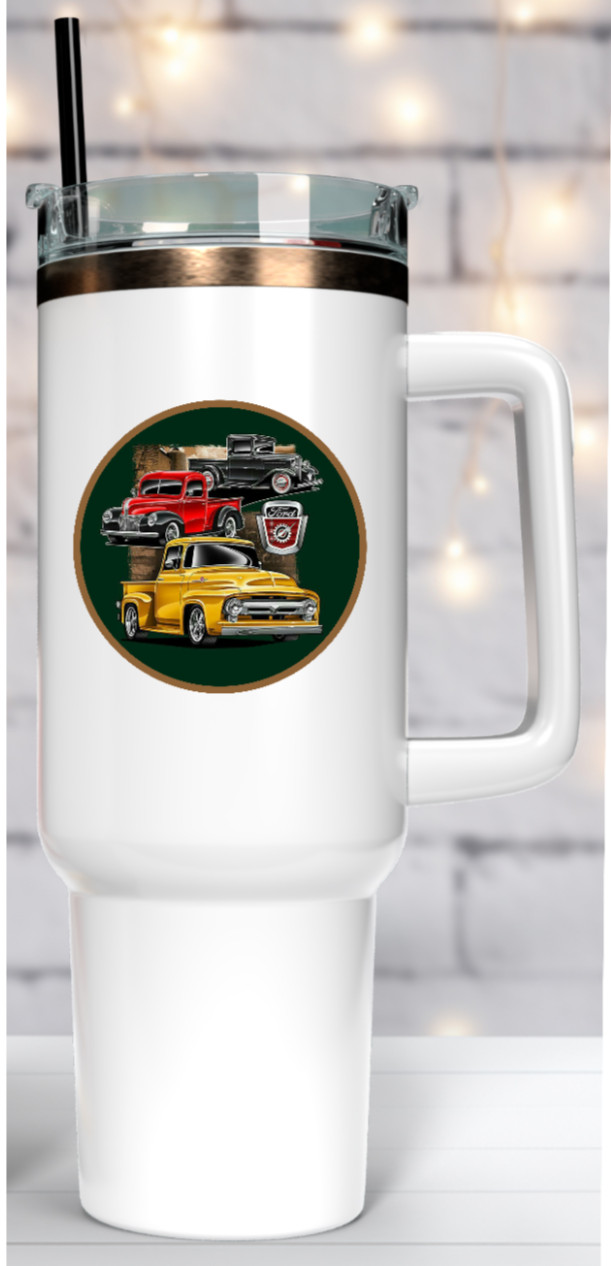 Car Classics “Vintage Ford Trucks” 4″ Vinyl Decal Sticker Handcrafted Car Truck
