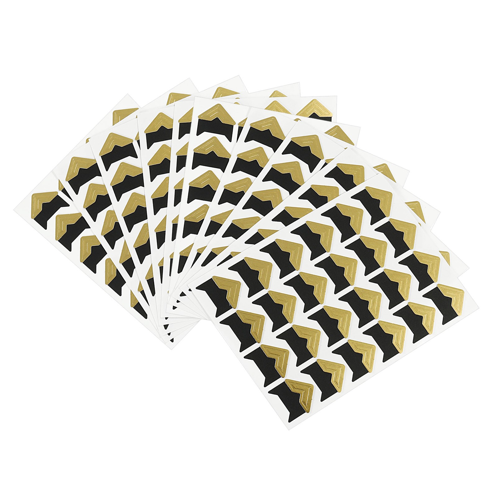 15Sheets/240Pcs Photo Corners Adhesive DIY Picture Mounting Sticker Golden