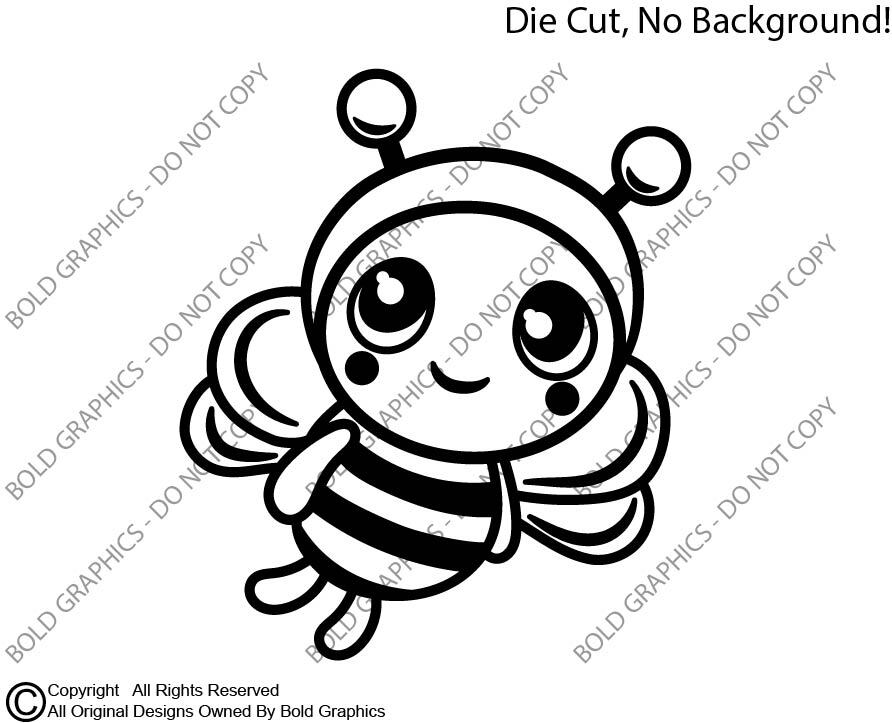 Baby Honey Bee Sticker Decal Bumblebee Die Cut Cute Bug Insect Kids Wildlife