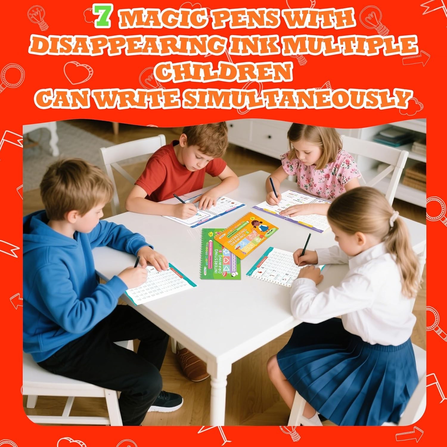 Magic Grooved Writing Practice Book for Kids 3-8 – Reusable Handwriting Workbook