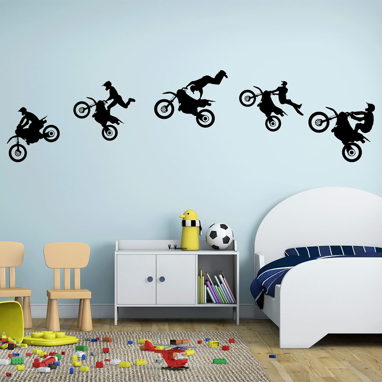 Motocross Dirt Bike Wall Decal Sticker for Boys Room Bedroom Living Room Decor