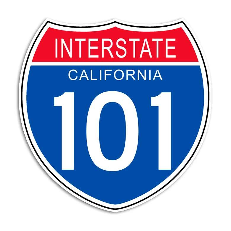 Interstate 101 Sticker – California Highway Sign Decal