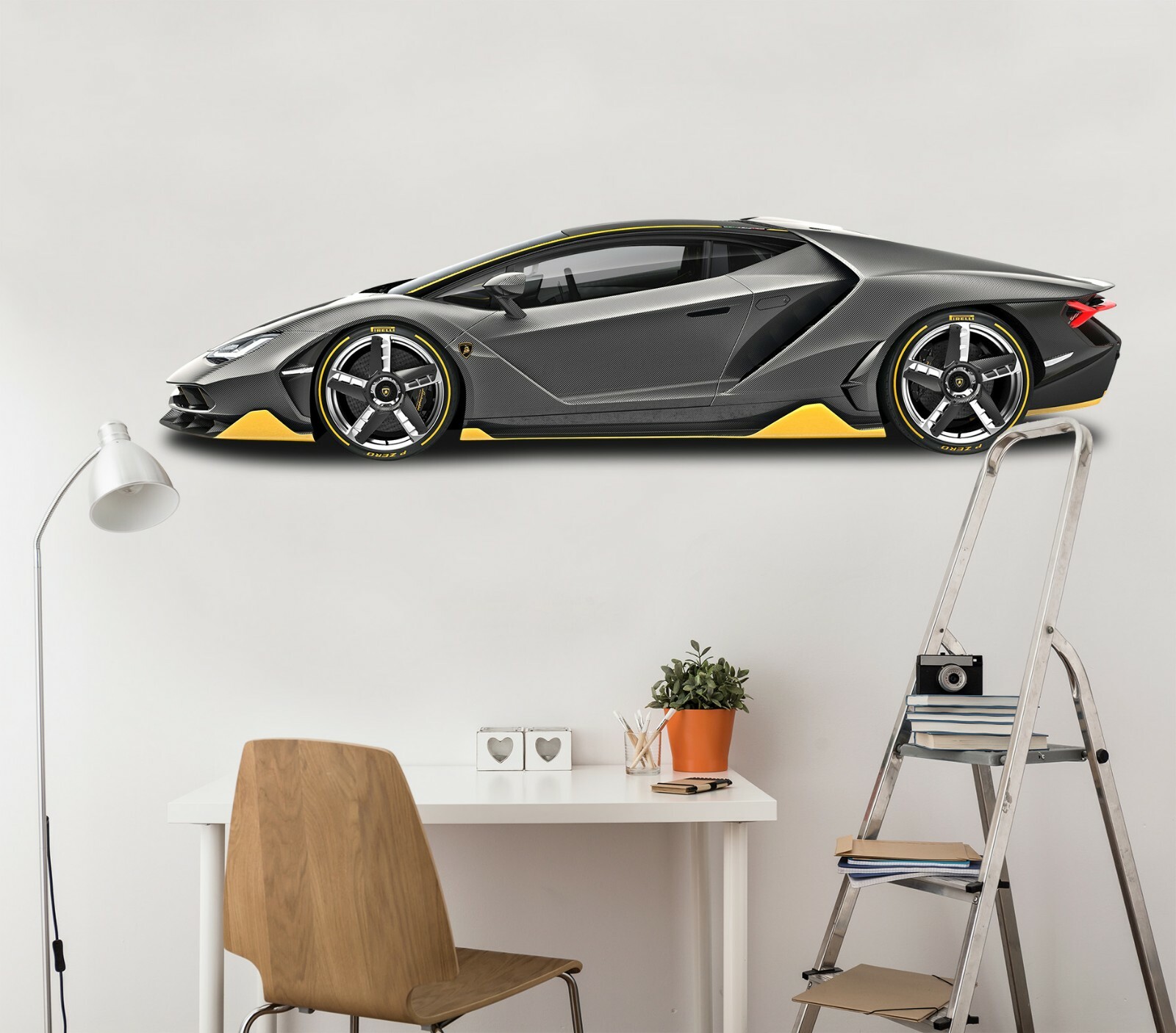 3D Black Silver A211 Car Wallpaper Mural Poster Transport Wall Stickers Zoe