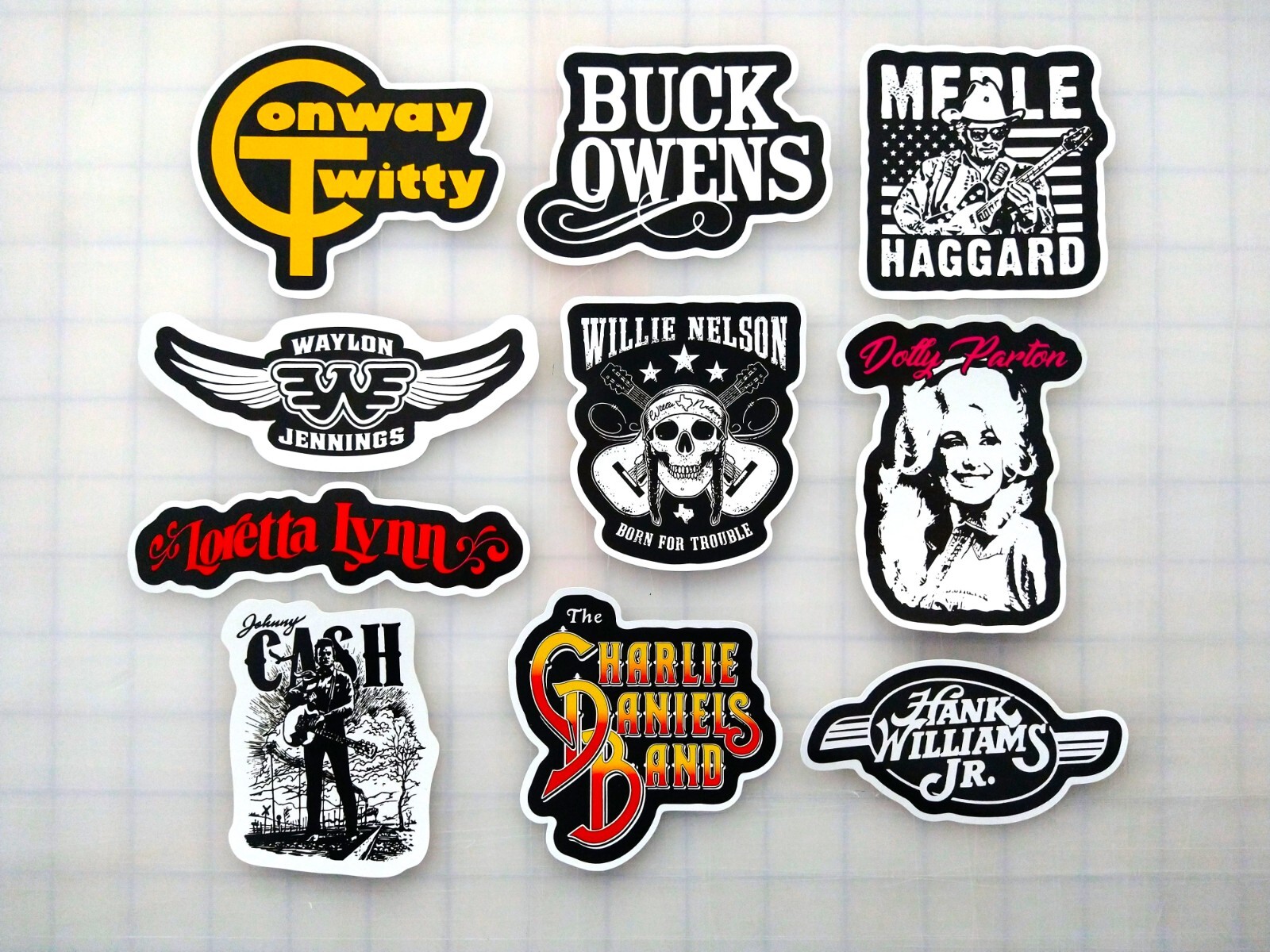 Outlaw Country Vinyl Sticker Lot (10 Pack) classic western cow boy girl folk