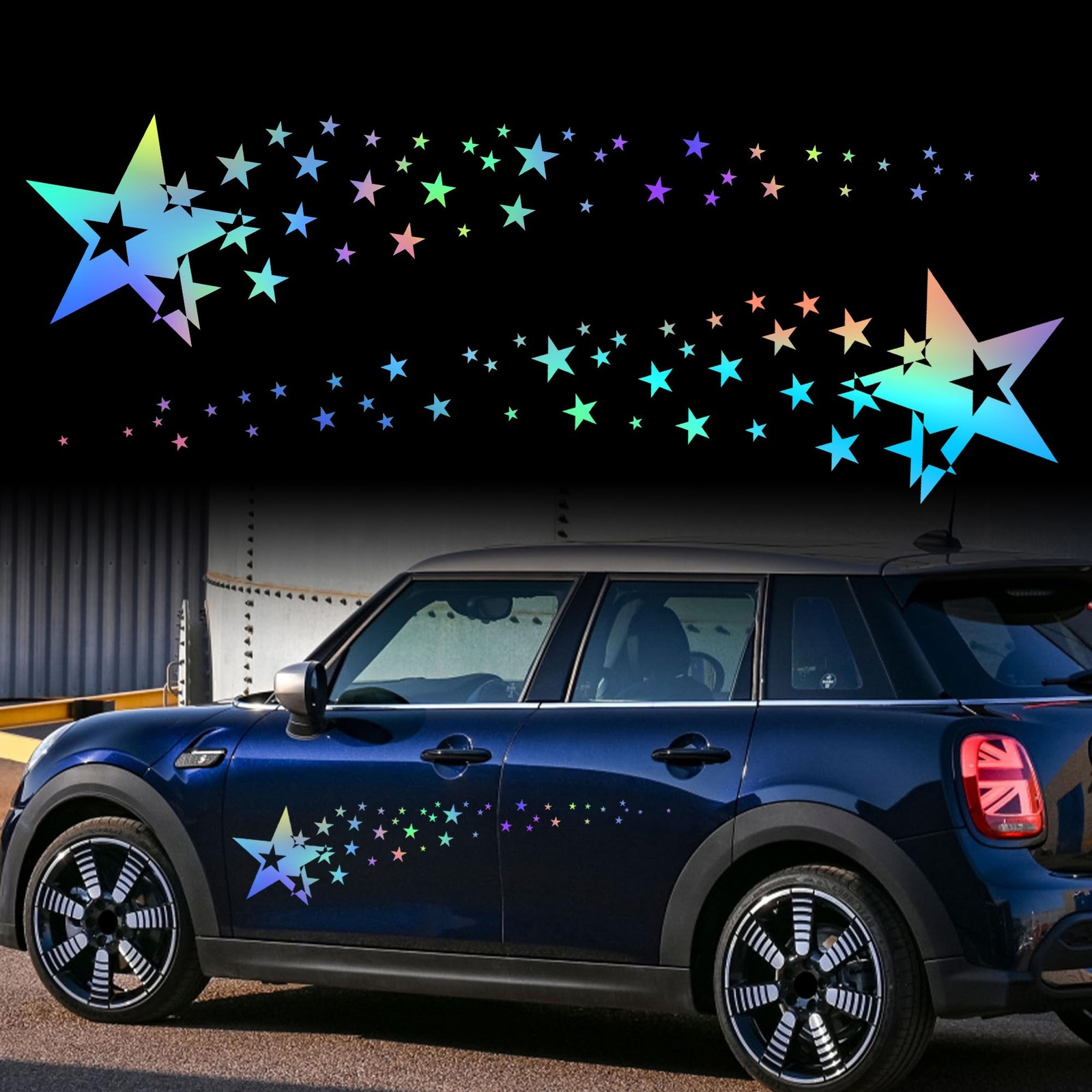 1 Pair 62.6” Stars Graphics Vinyl Decals for Car Body Door Sides Universal W…