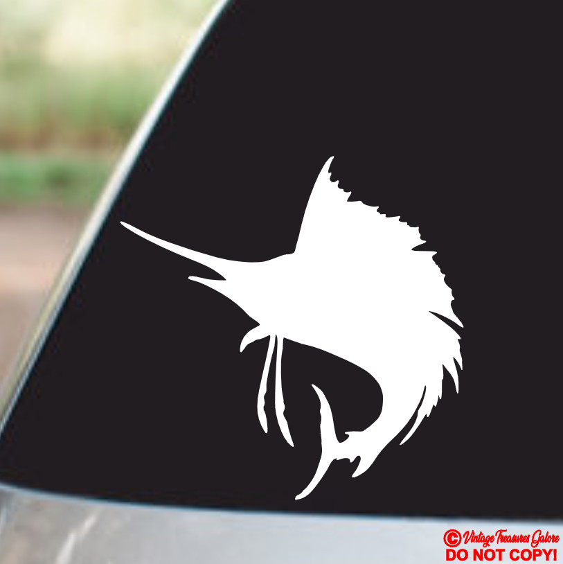 SAILFISH Vinyl Decal Sticker Car Truck Window Wall Bumper FISH FISHING SEA LIFE
