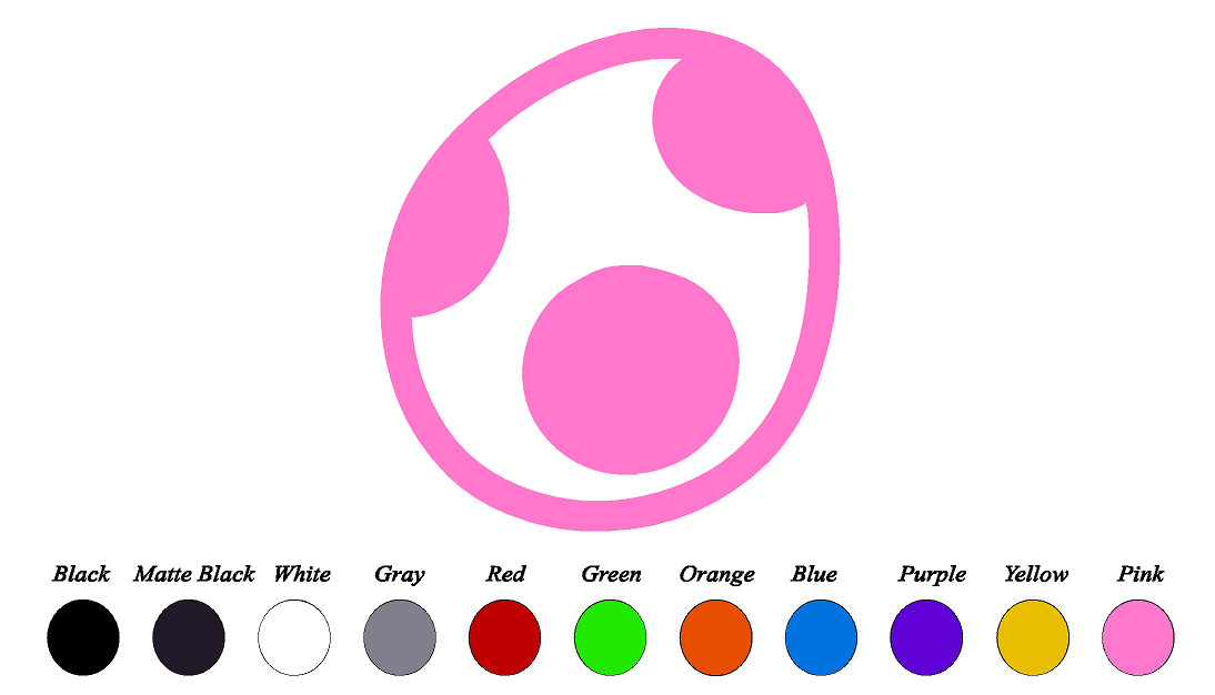 YOSHI Egg LOGO Vinyl Decal Sticker Emblem Side Car Truck Window 4″ 6″ 8″