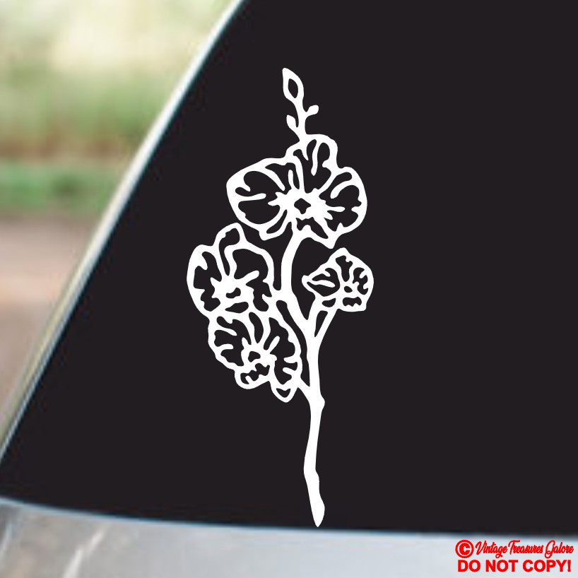 ORCHID FLOWER Vinyl Decal Sticker Car Window Wall Bumper Phalaenopsis Moth Phal