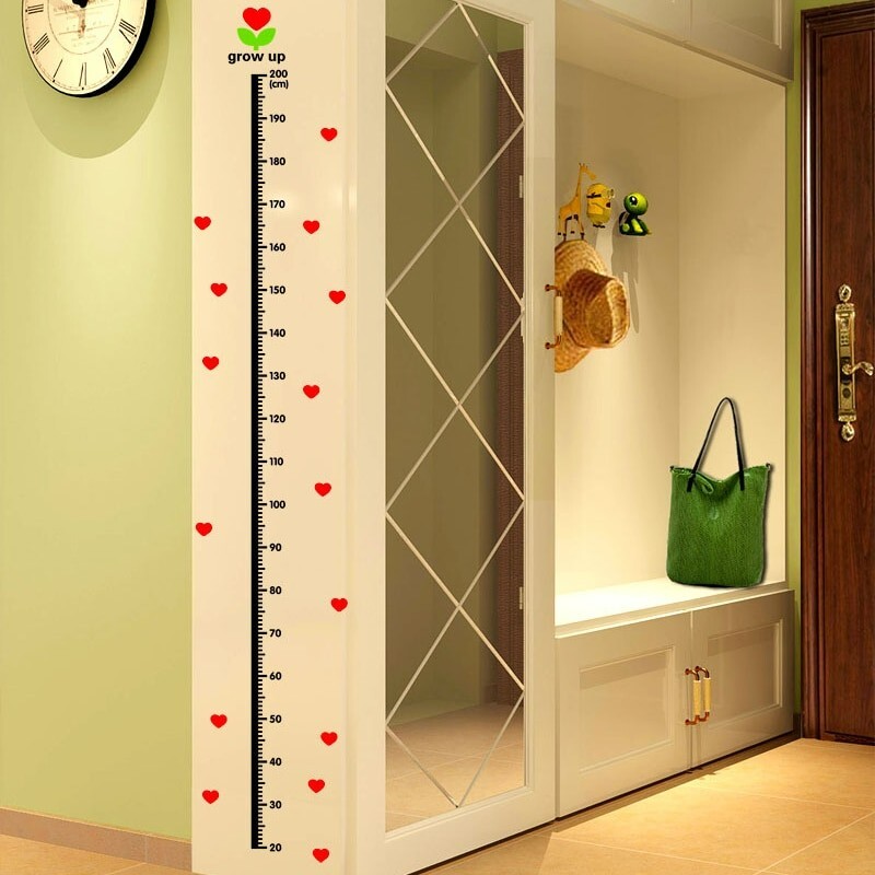 Simple Chart Ruler Decoration For Kids Rooms Decals Wall Art 20-200cm