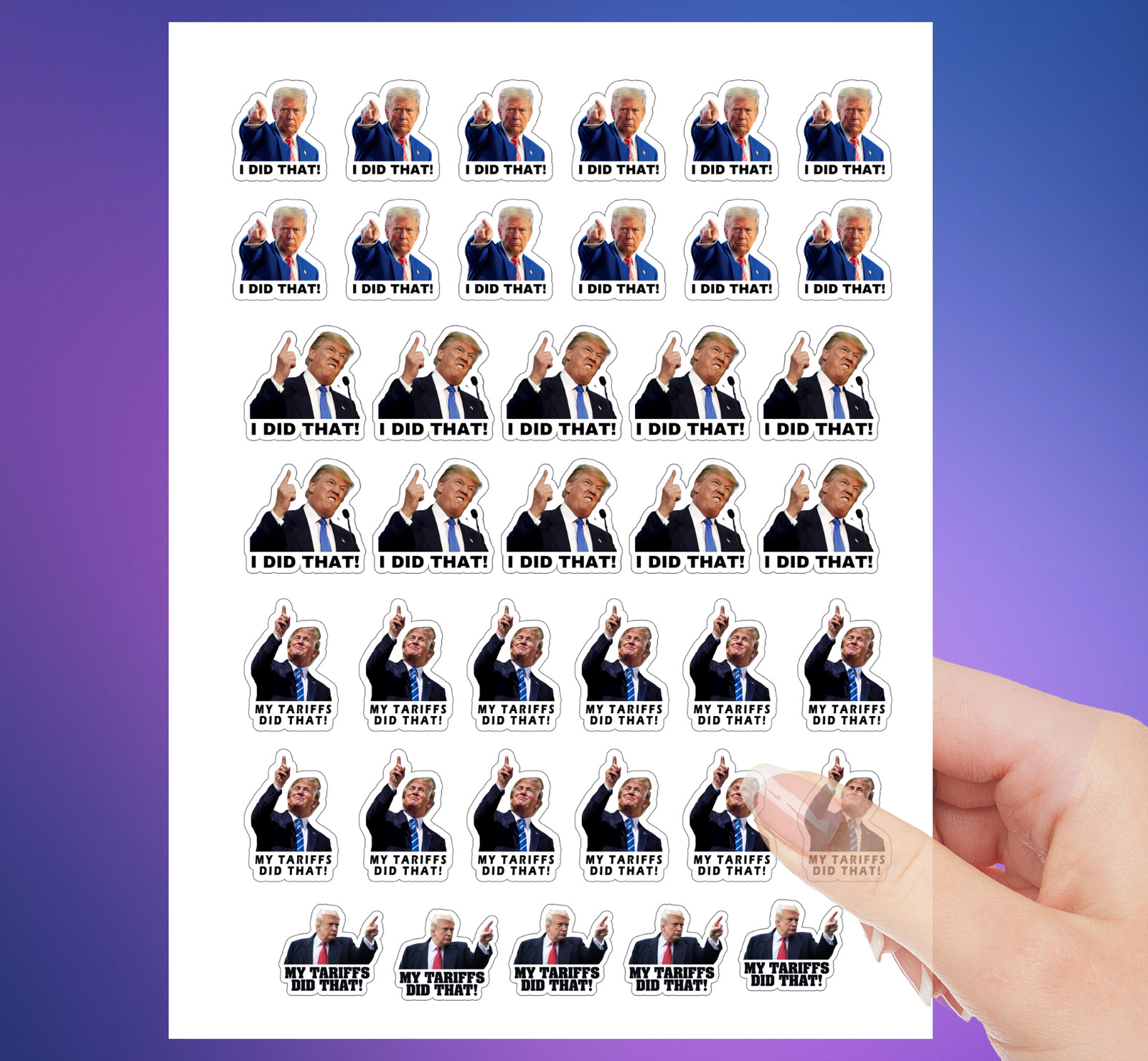New 39 PCs “I did that” Trump Sticker Pack – Trump Meme Decals – 1 Inches Each