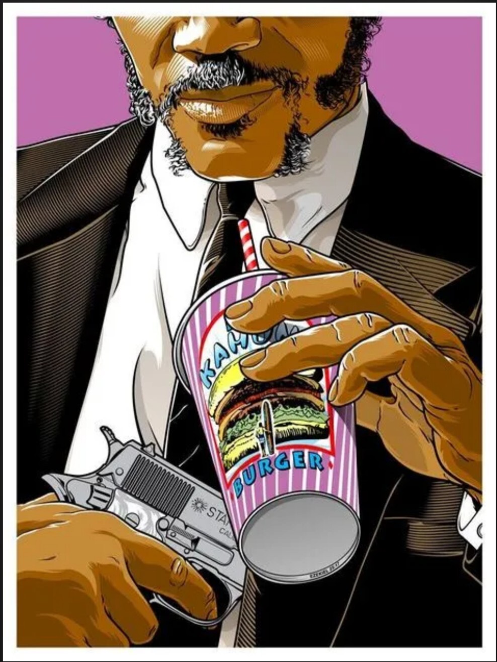 Pulp Fiction Samuel L Jackson 3 inch Decal Glossy Vinyl Sticker