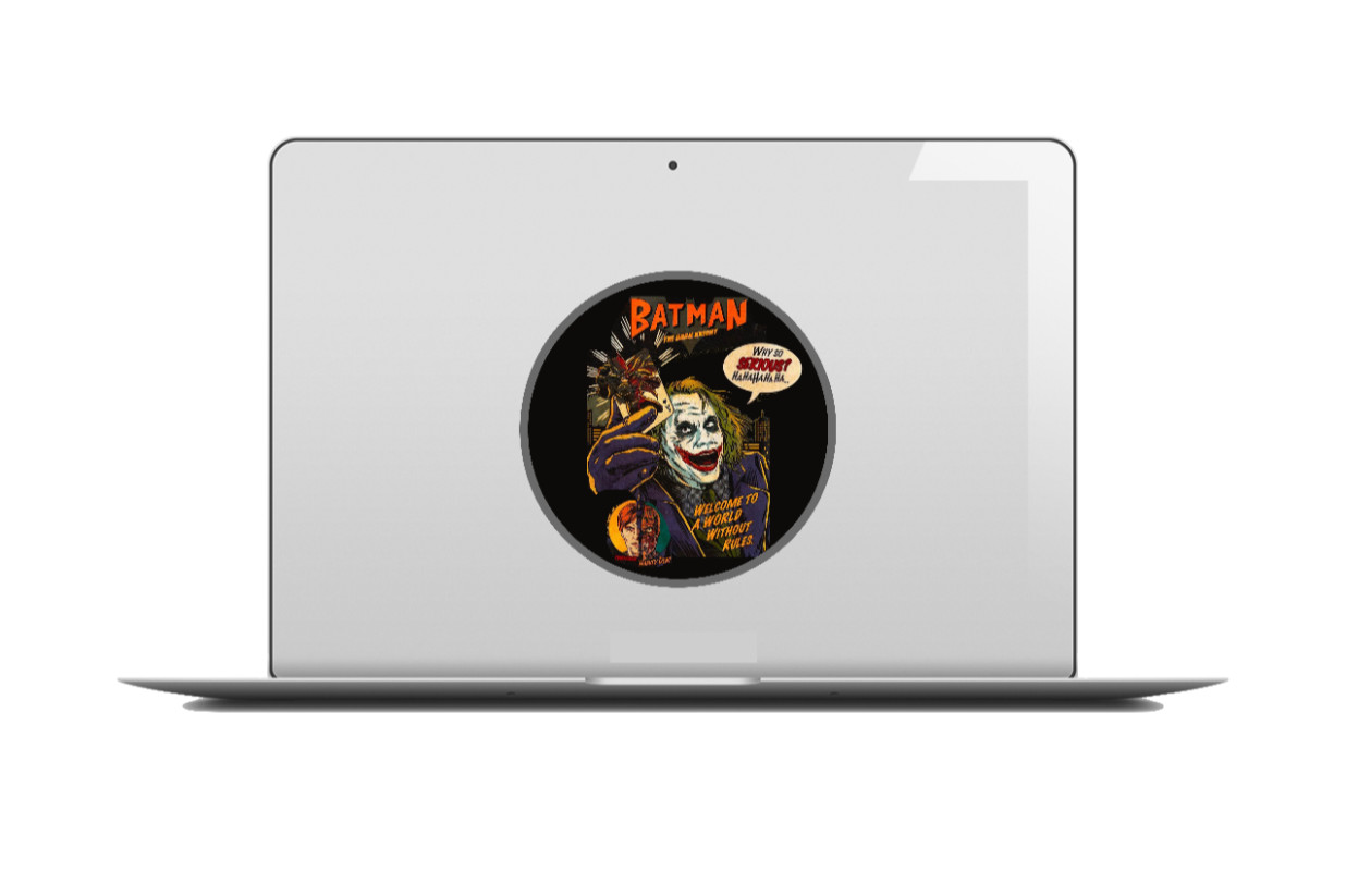 Batman Joker (The Dark Knight) – 4″ Vinyl Decal Handmade Car Cooler Laptop Truck