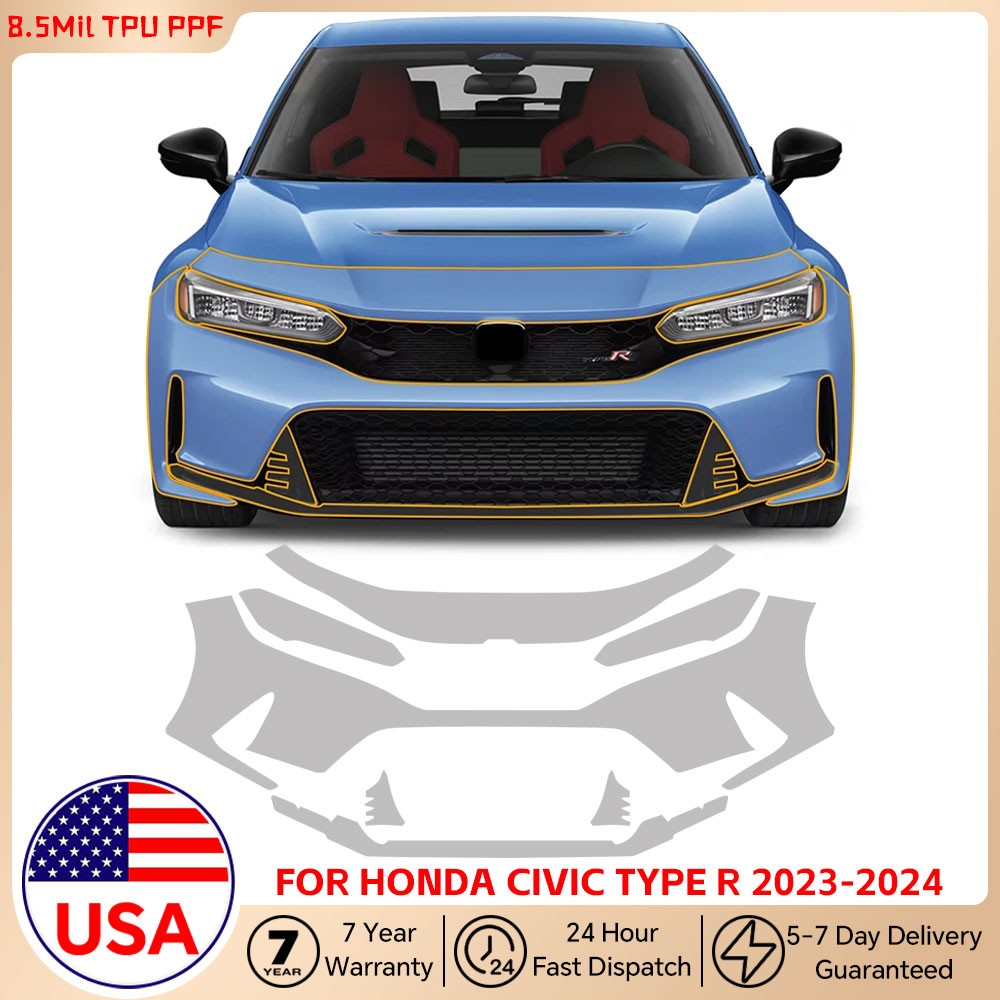 Honda Civic Type R 2023-2024 Precut PPF Kit Paint Protection Gloss Clear Film
