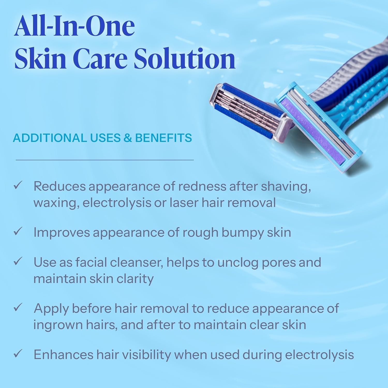Solution for Unsightly Razor Bumps, Ingrown Hair and Razor Burns, Post Shaving a