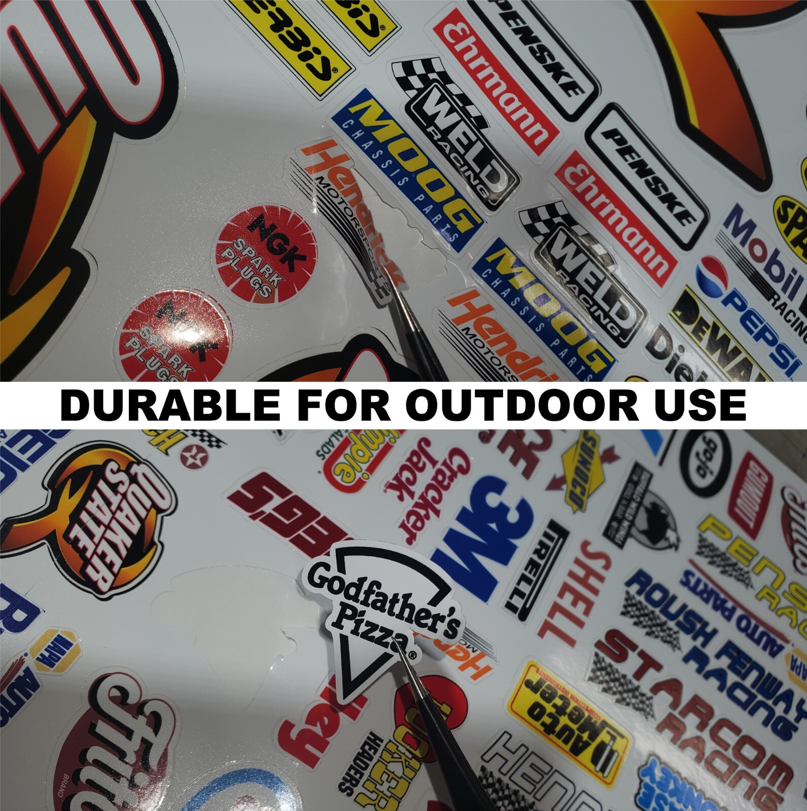 WHITE Vinyl Sticker Sheet 108-R/C MODEL Decal fits 1/10-1/16 Scale RatRodmsdlosi
