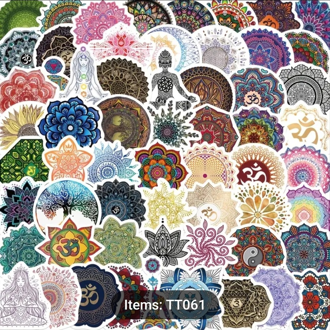 20 PCS Mandalas Yoga Meditation Healing Stickers BRAND NEW