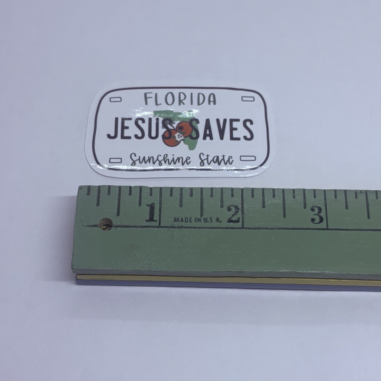 Florida Novelty License Plate Sticker Jesus Saves Art Decal Vinyl Souvenir Tc6