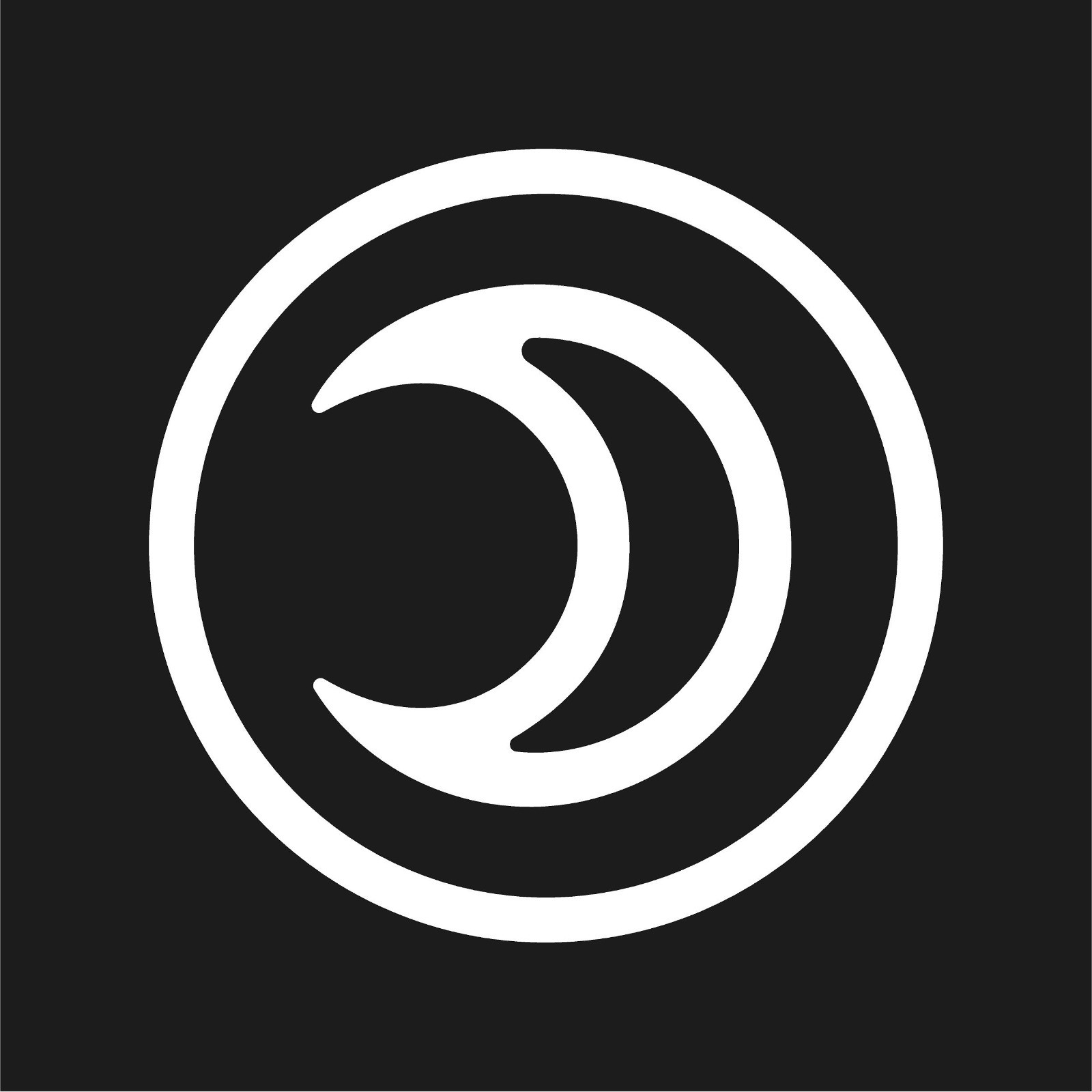 Moon in Circle Astrology Planet Sign Symbol Vinyl Decal Cosmic Bumper Sticker