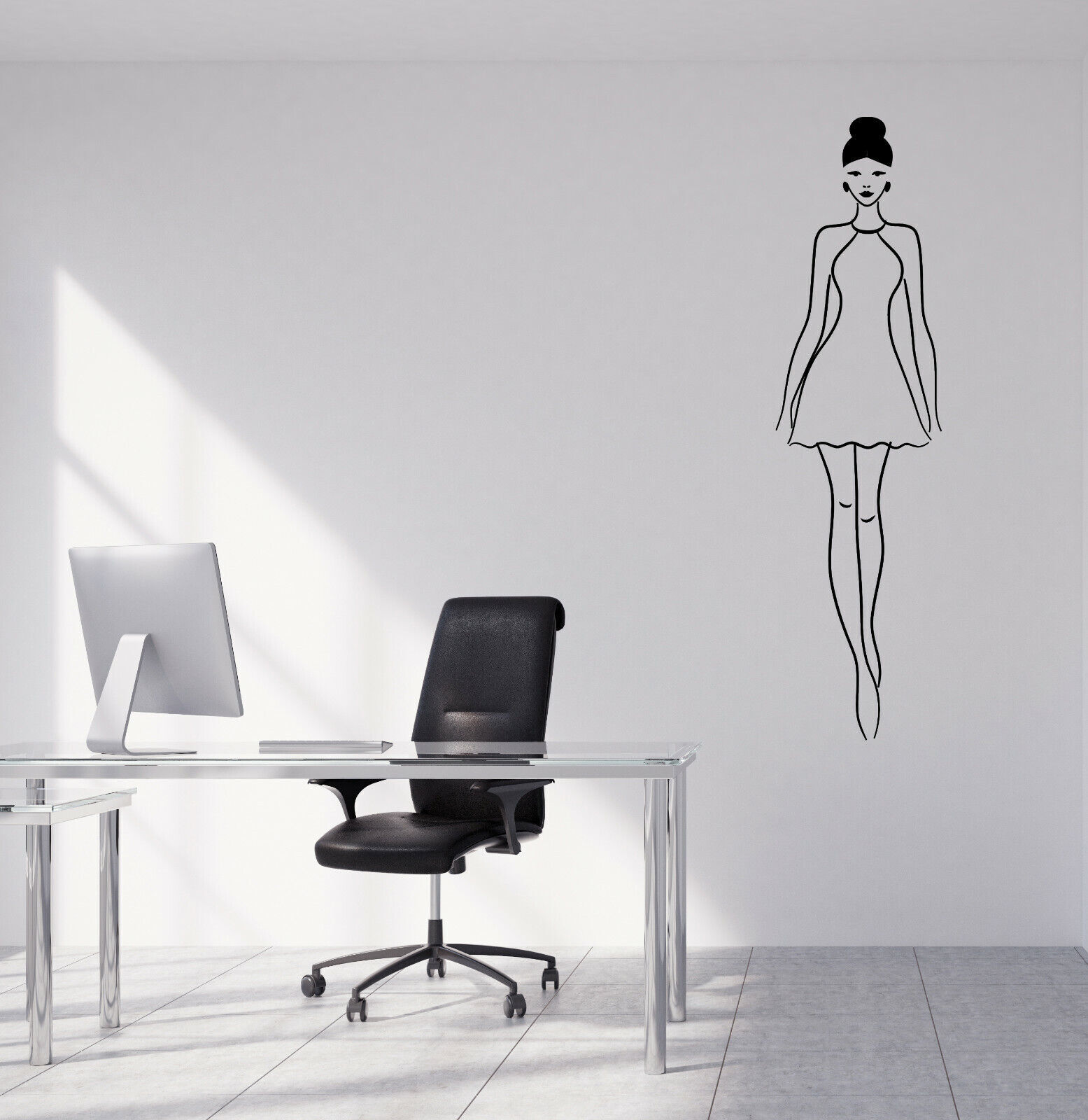 Vinyl Wall Decal Fashion Clothes Elegant Sexy Woman Model (n1753)