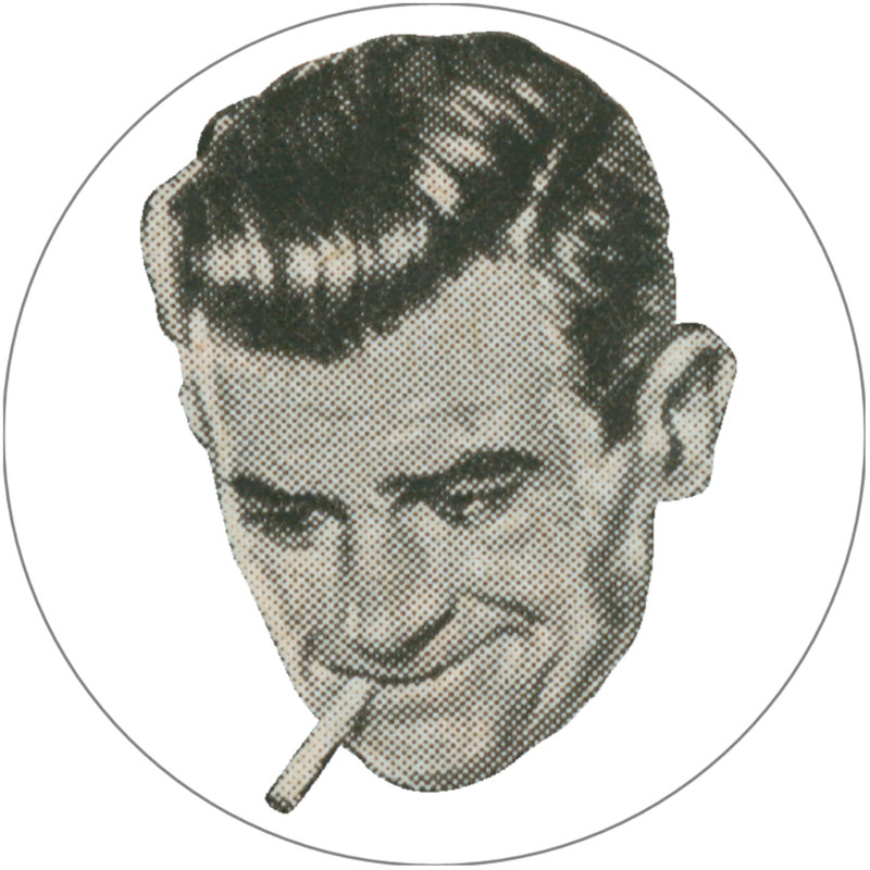Vintage Man With Cigarette – Circle Sticker Decal 3″ x 3″