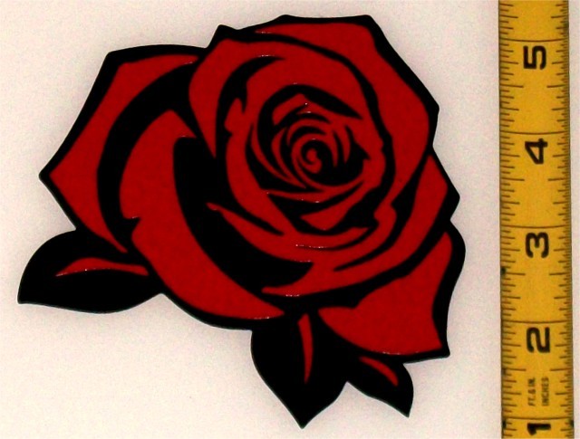 Beautiful Rose! High Quality, High Gloss 4.5″ x 4.5″ Vinyl Decal!
