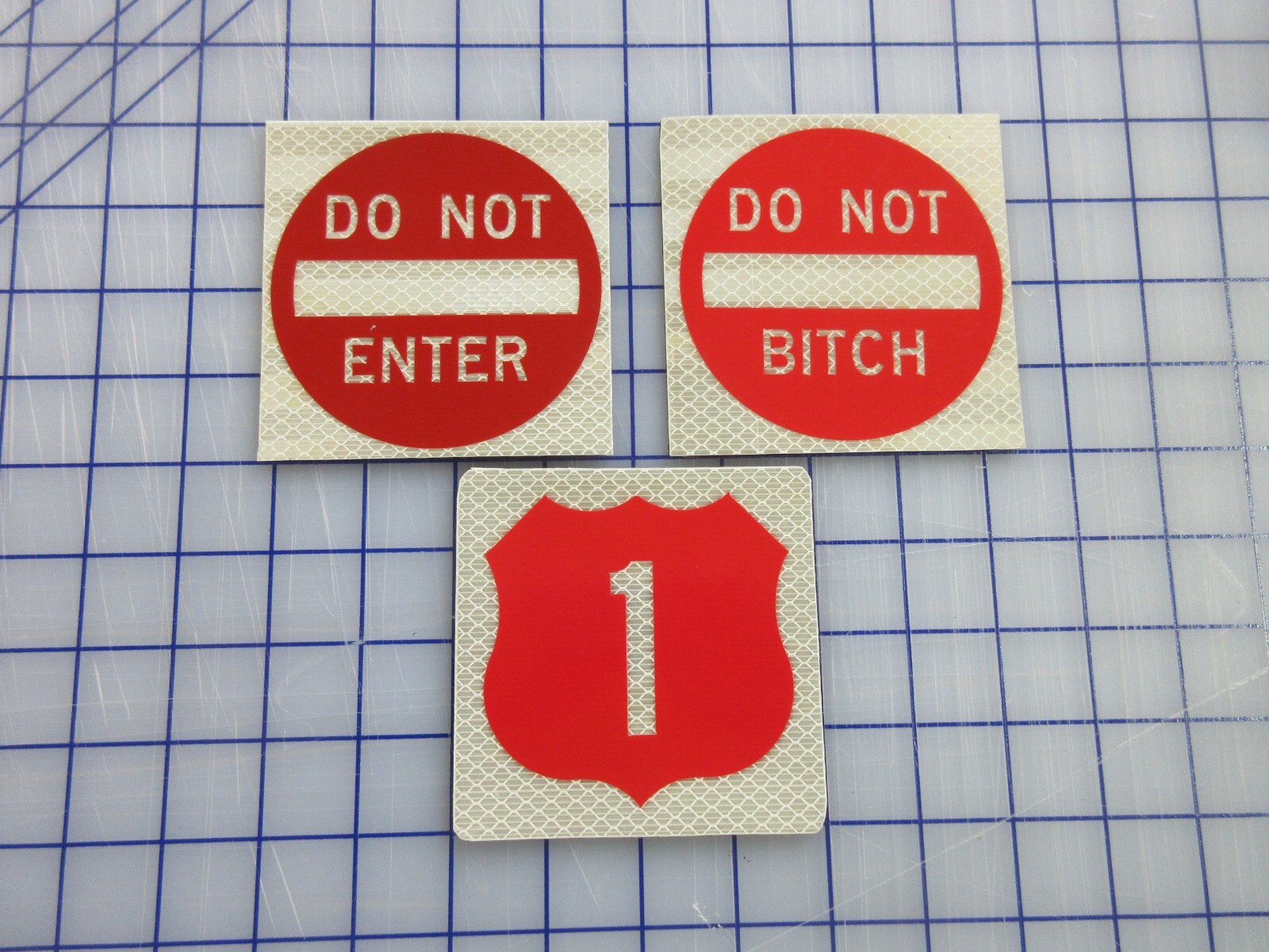Reflective Road Sign Magnet America’s Byways Seaway Trail Red US 1 Do Not Bitch