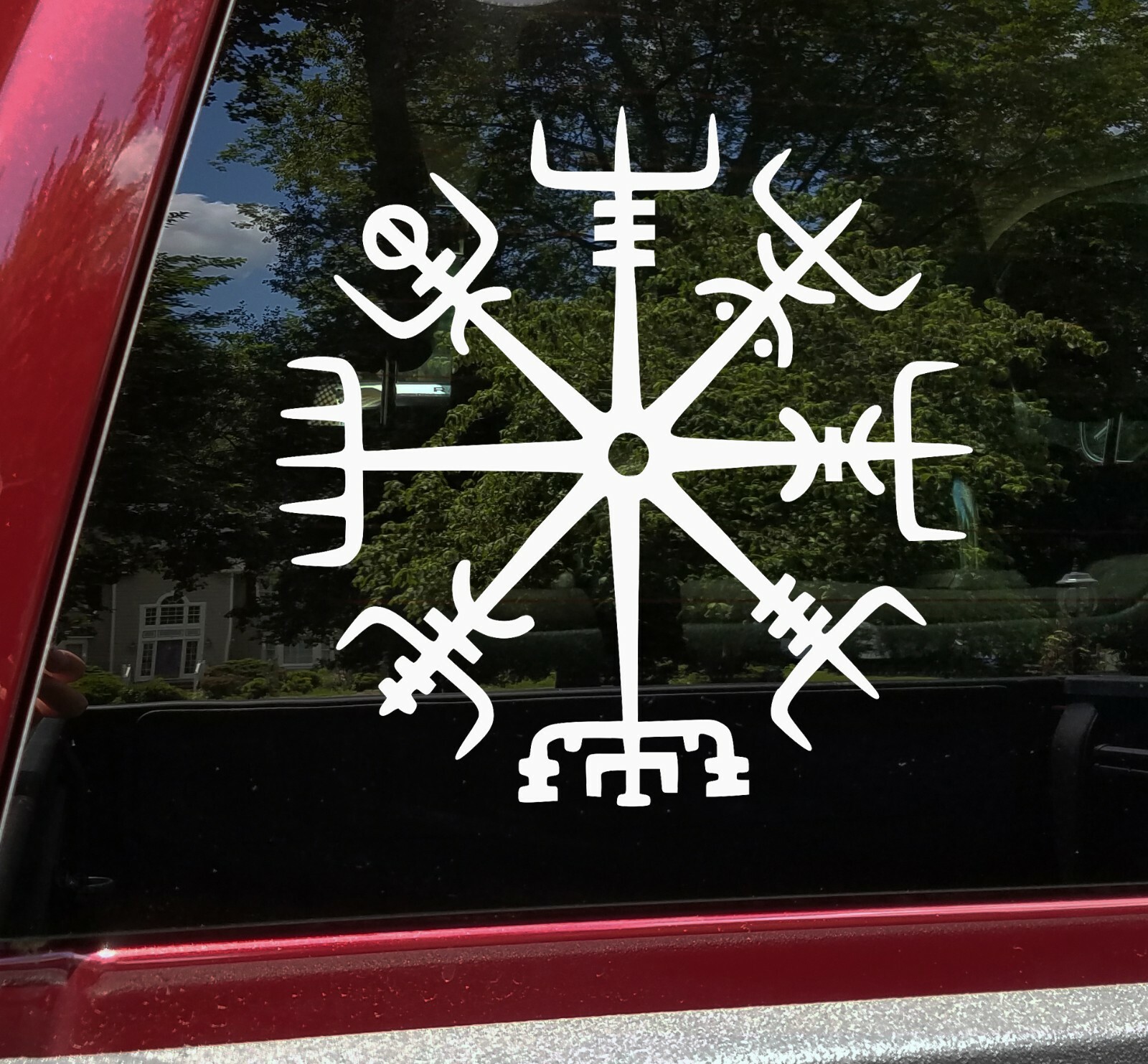 Viking Compass Vinyl Decal V3 | Norse Vegvisir Rune Wayfinder | Die Cut Sticker