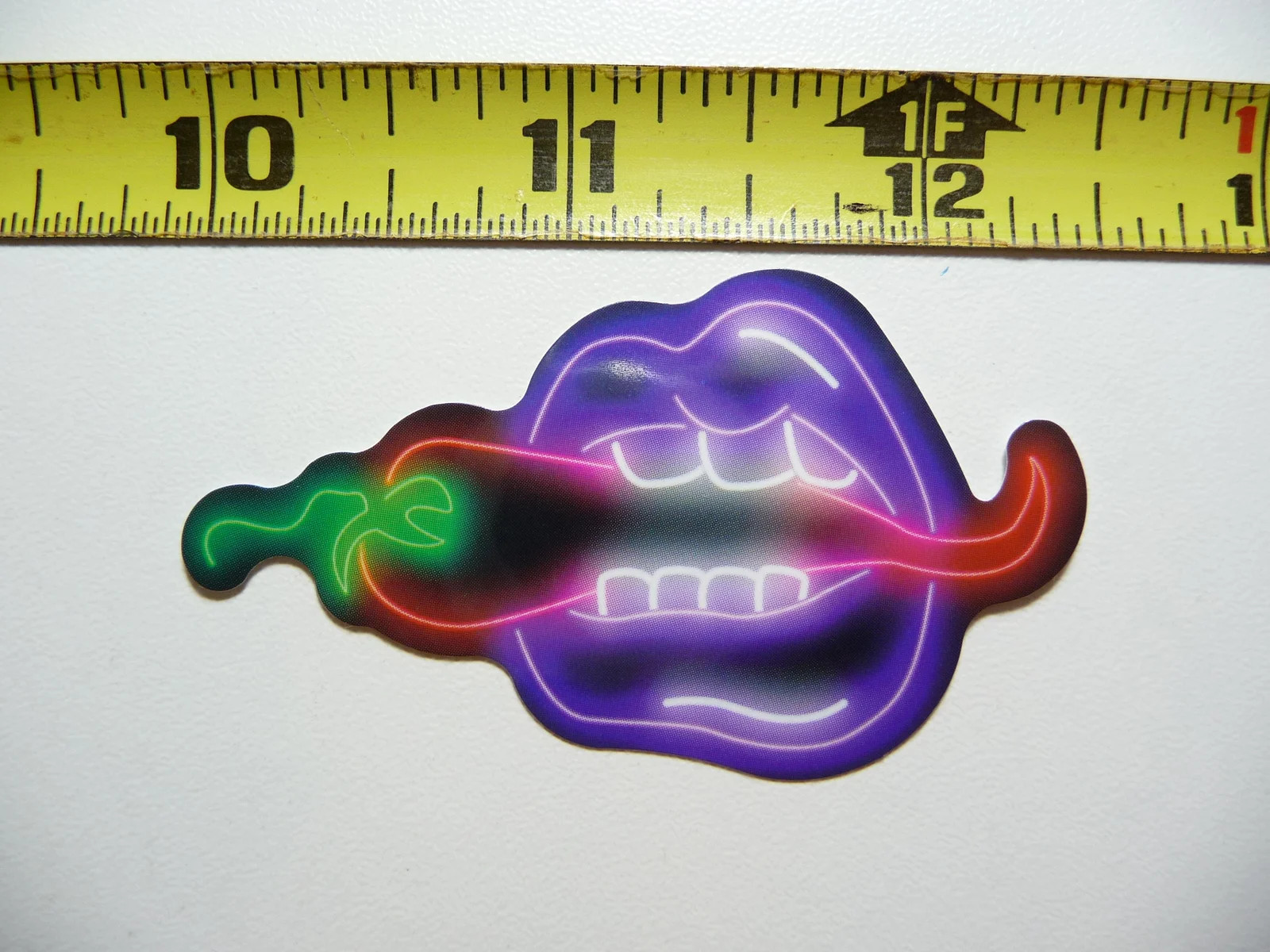MOUTH HOT PEPPER SMALL STICKER DECAL NEON STYLE FUN PLAYFUL COLORFUL