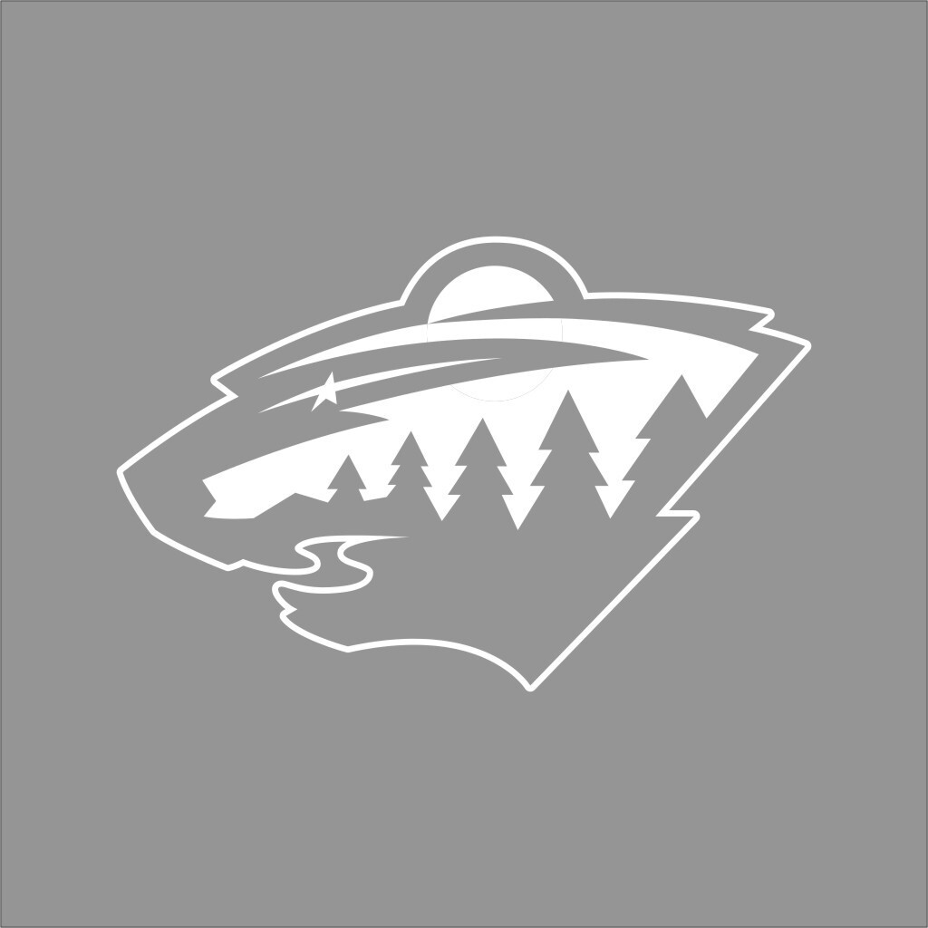 Minnesota Wild #3 NHL Team Logo 1 Color Vinyl Decal Sticker Car Window Wall