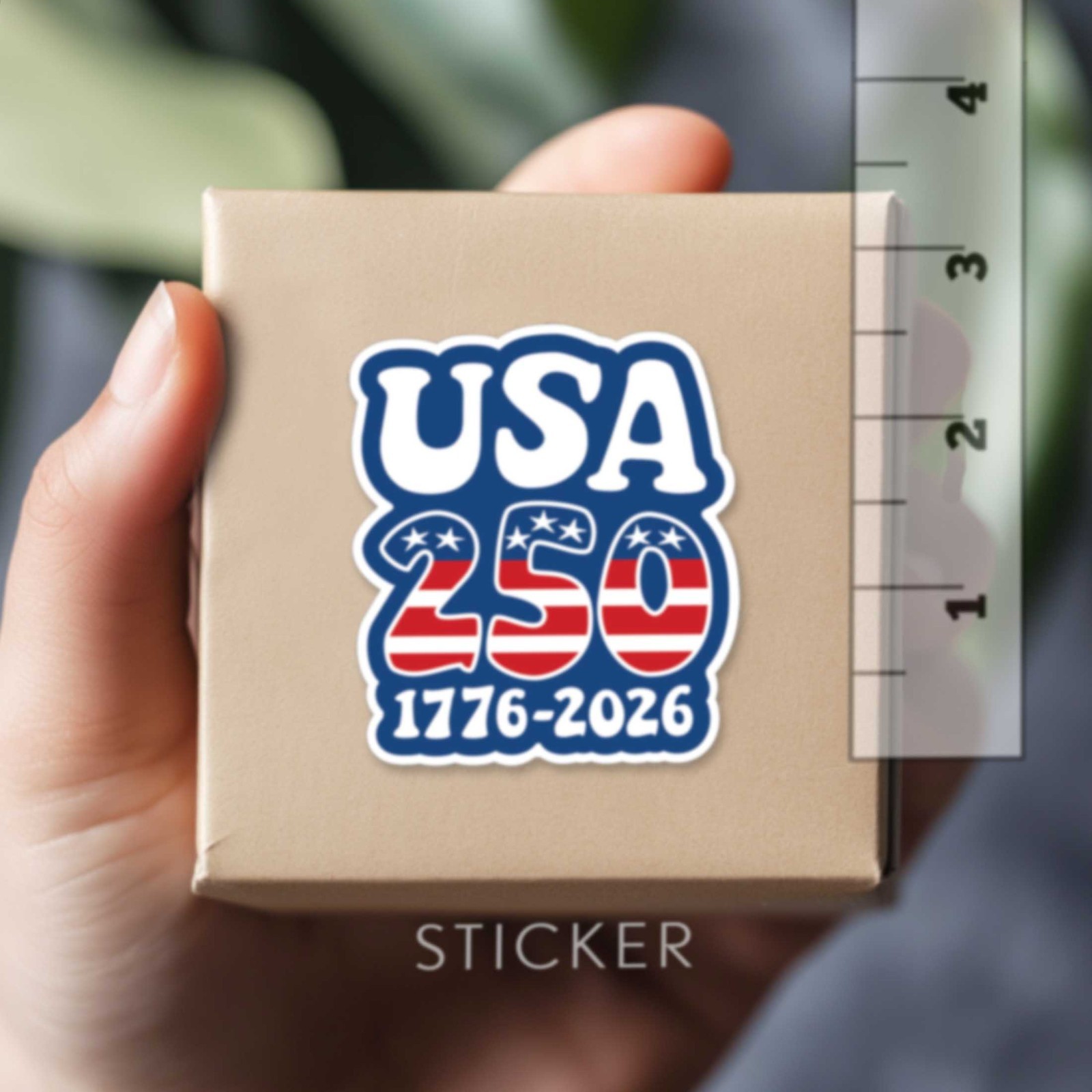 10 PACK Die Cut Stickers – Groovy America, Semiquincentennial, 250 Freedom USA