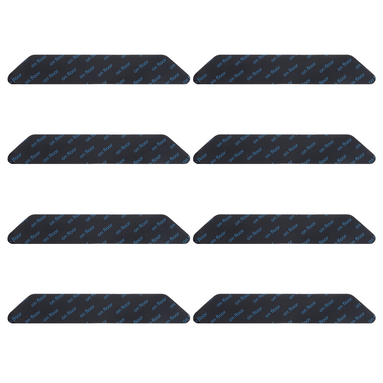 8pcs Rug Non-Slip Grippers Trapezoidal Reusable Rug Tape for Floor Black