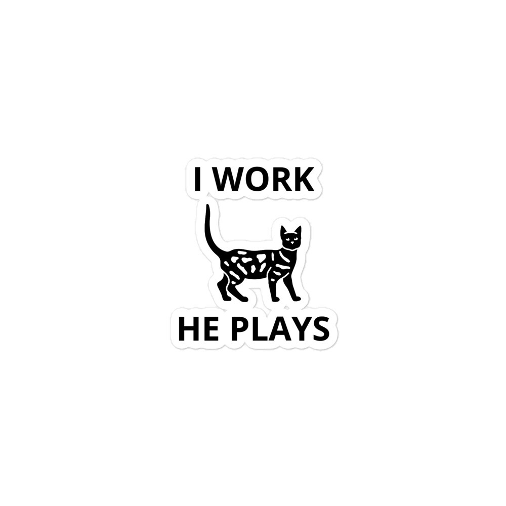 I WORK, HE PLAYS