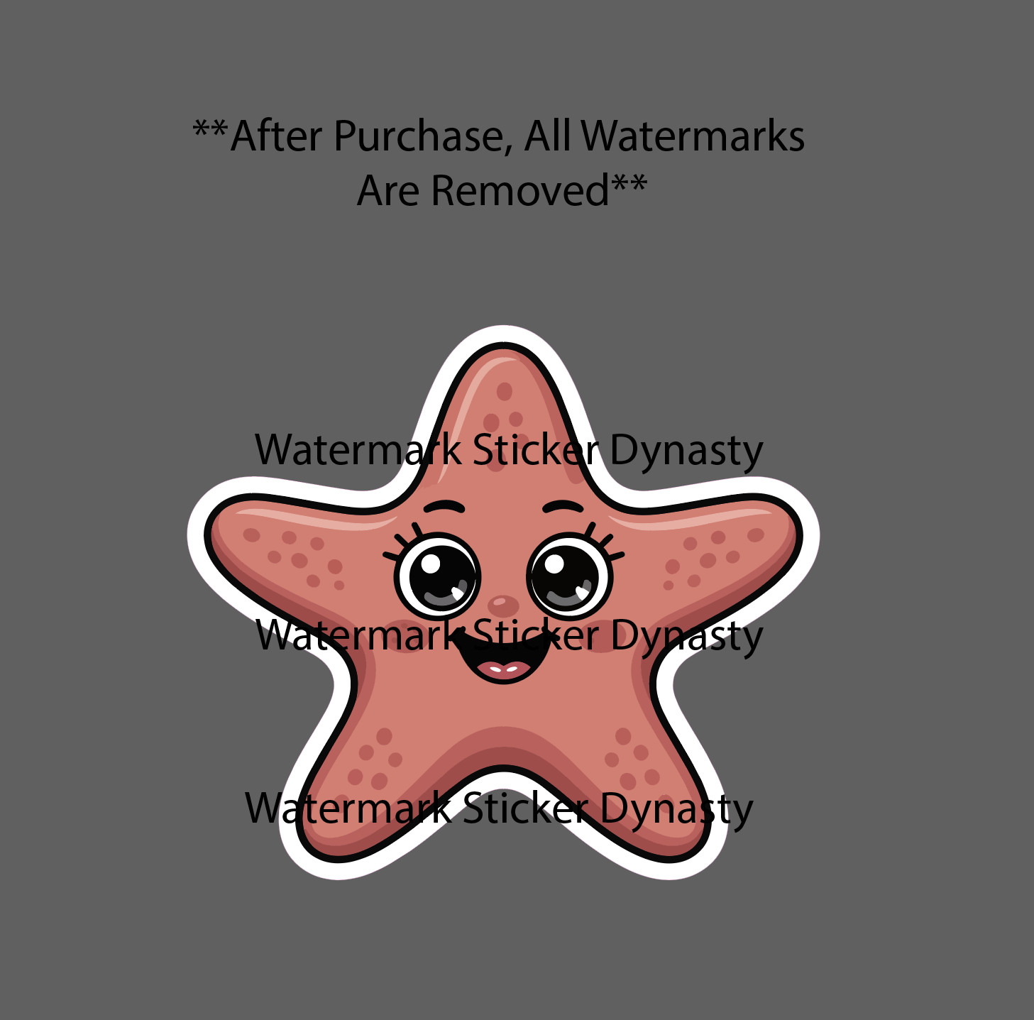 Starfish Sticker Waterproof Decal Cute Kawaii Sea Life Animal Ocean Gift NEW