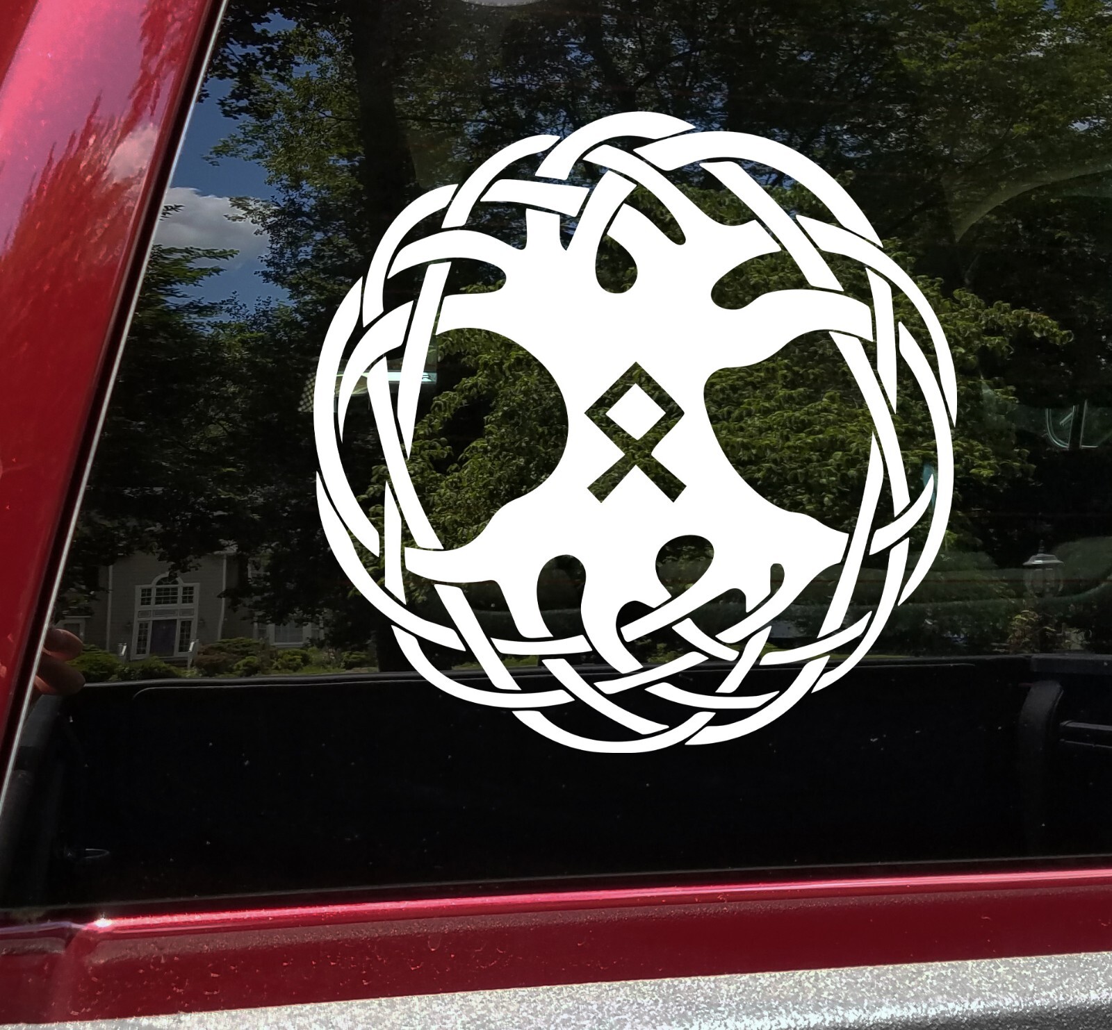 Tree of Life with Othala Rune Vinyl Decal | Viking Yggdrasil Norse Mythology
