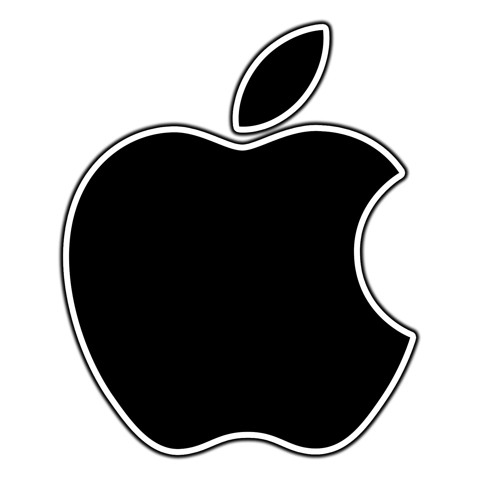 Apple Black Logo #2 Sticker Waterproof Vinyl Decal Die-Cut Laptop Car