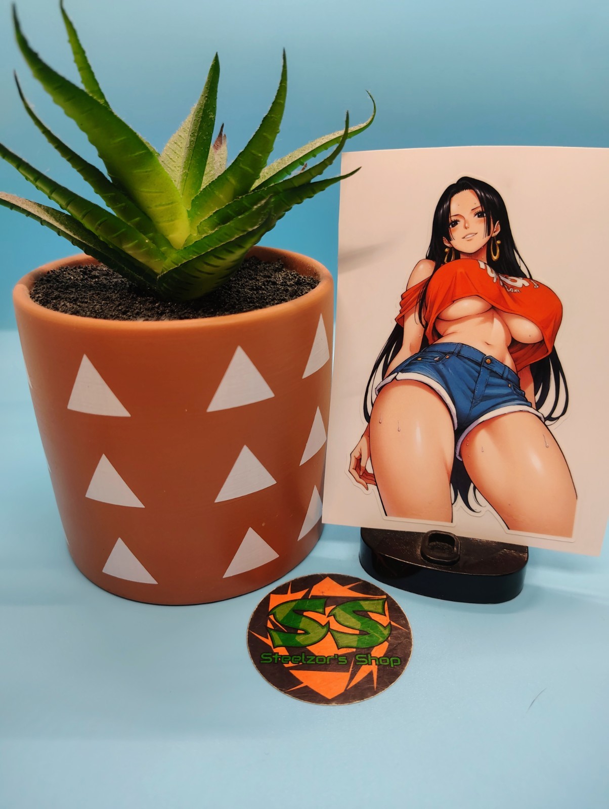 (4.5 Inches) One Piece – Boa Hancock (Oppai #4) – Water-Resistant Vinyl Sticker