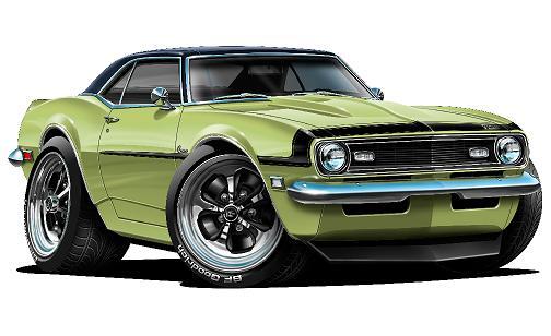 Wall Decal Compatible with 1968 Chevy Camaro SS Hockey Stripe Car Room Garage