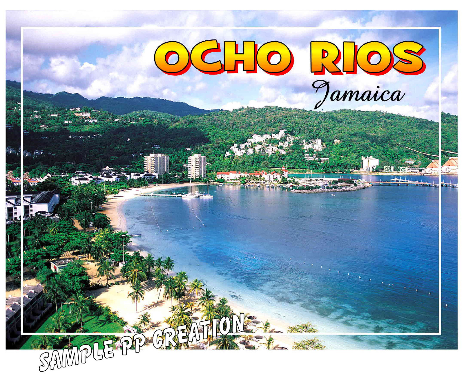 OCHO RIOS, JAMAICA PHOTO FRIDGE MAGNET 4 X 3 inches TRAVEL