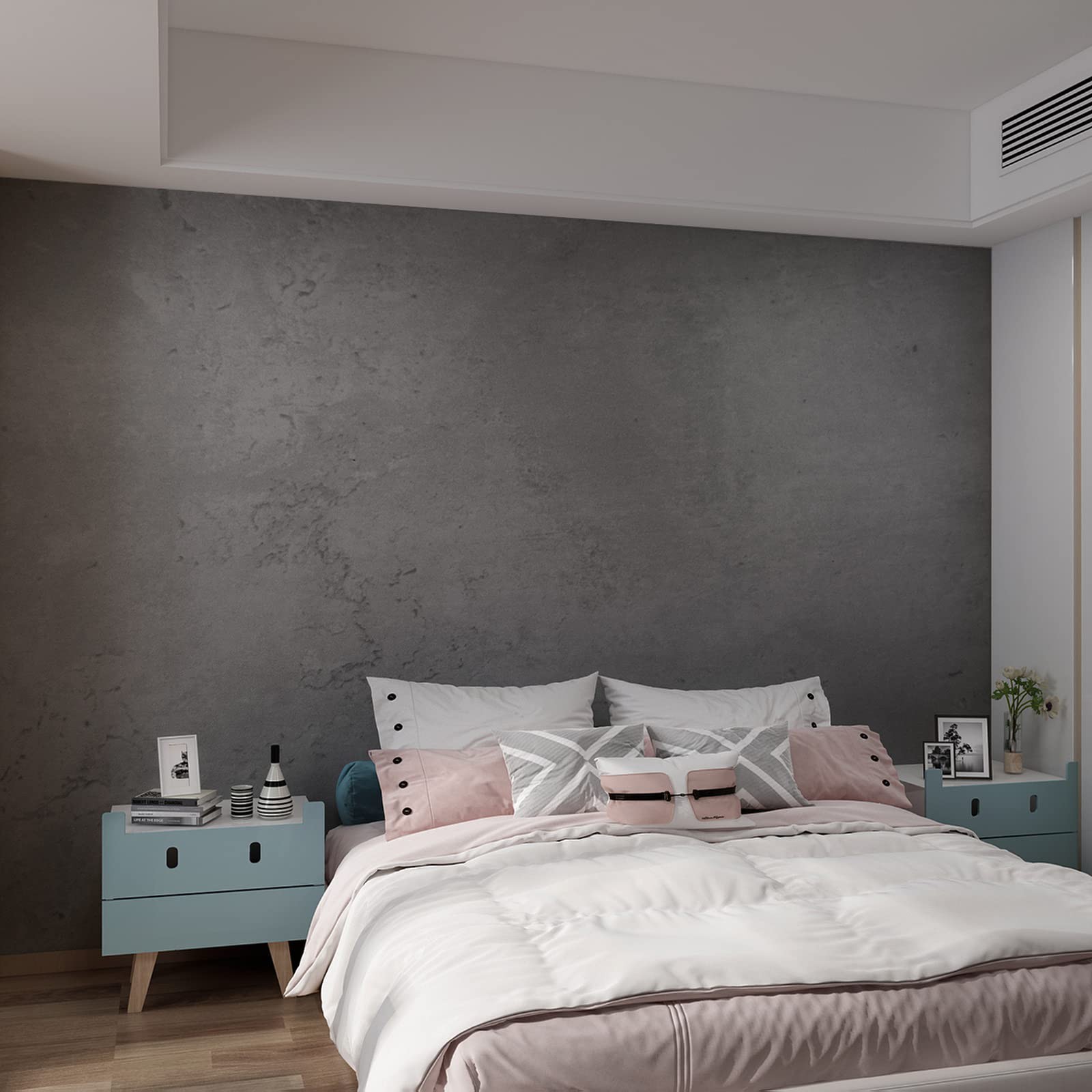 3yecao 31″×591″ Darker Grey Black Wide Concrete 31″ x 591″, Dark Gray