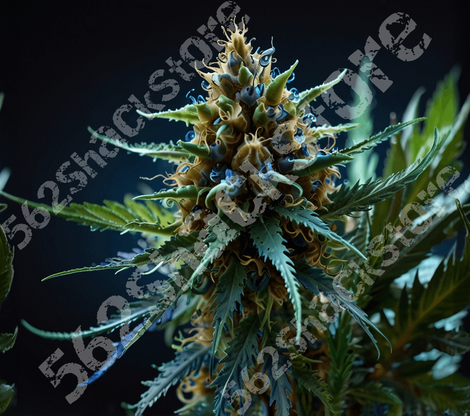 #2 – Blue Cannabis, 20ozTumbler, Sublimation, Heat Transfer, Seamless Design