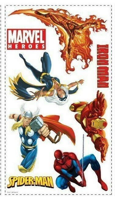 Wall Decals Marvel Superheroes Avengers Spider-man Captain America Iron Man Hulk