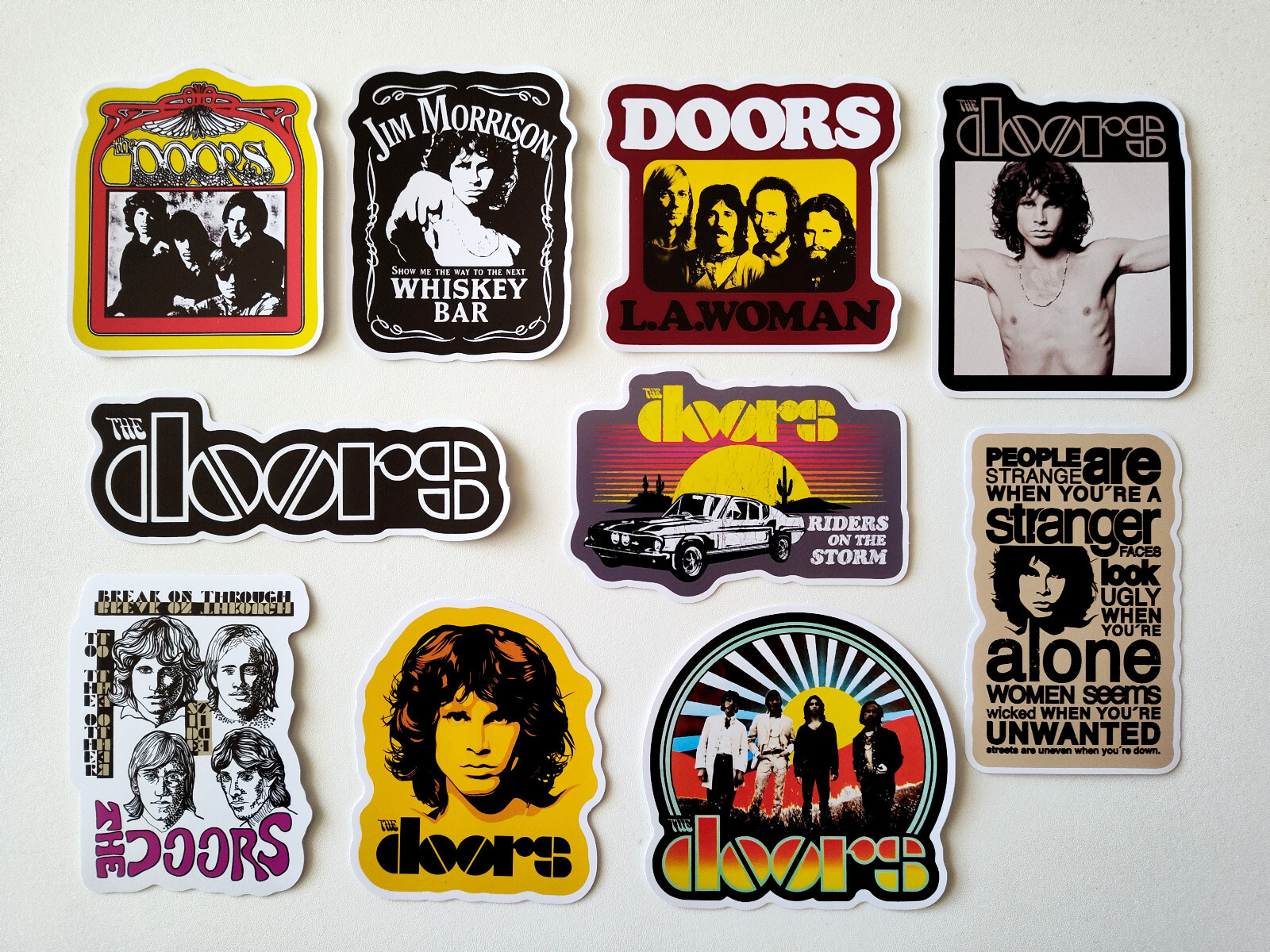 Sticker Pack (10 Vinyl Stickers) 70s Psychedelic Classic Rock Band