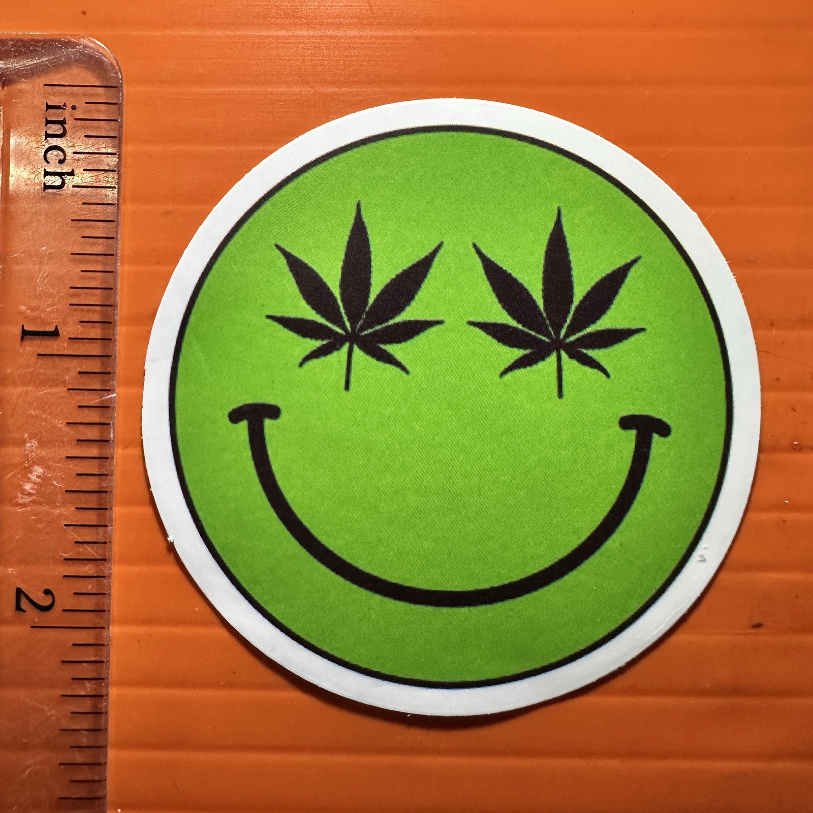 Weed Smiley Face Sticker Cannabis Weed Marijuana 420