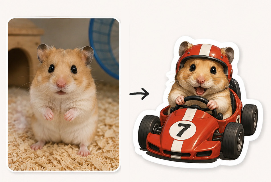 Turn Your Pet Into a Custom Sticker – AI Generated Pet Portrait Decal