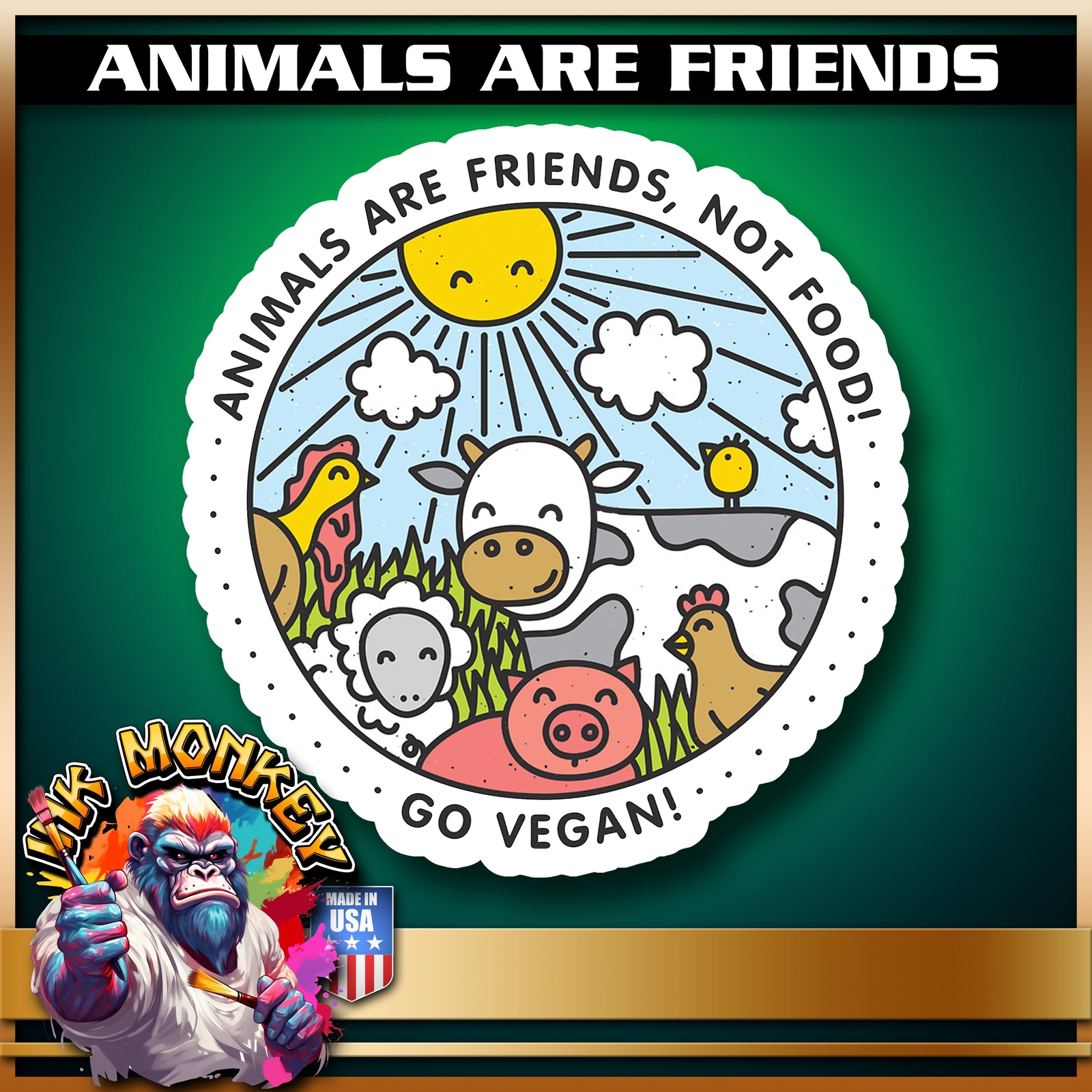 Animals Are Friends – Decal