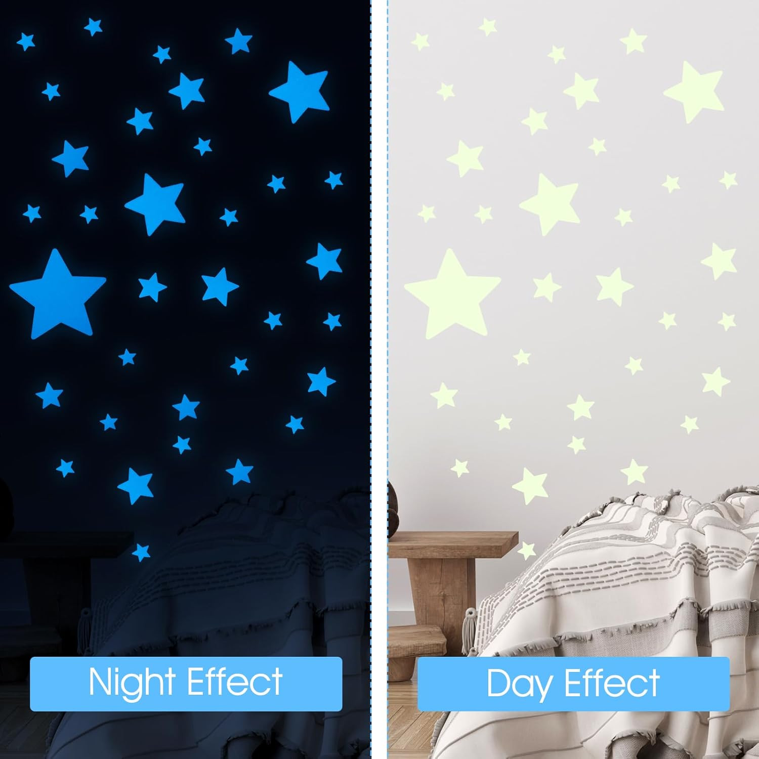 Glow in The Dark Stars Wall Stickers – 469 Pcs, Perfect for Kids’ Nursery, Bedro