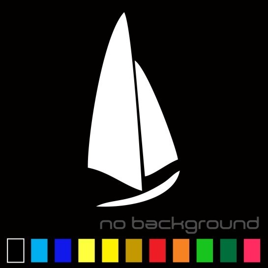 Sailboat Sticker Vinyl Decal – Nautical Sailing Boat Yacht Wind Sea Car Window