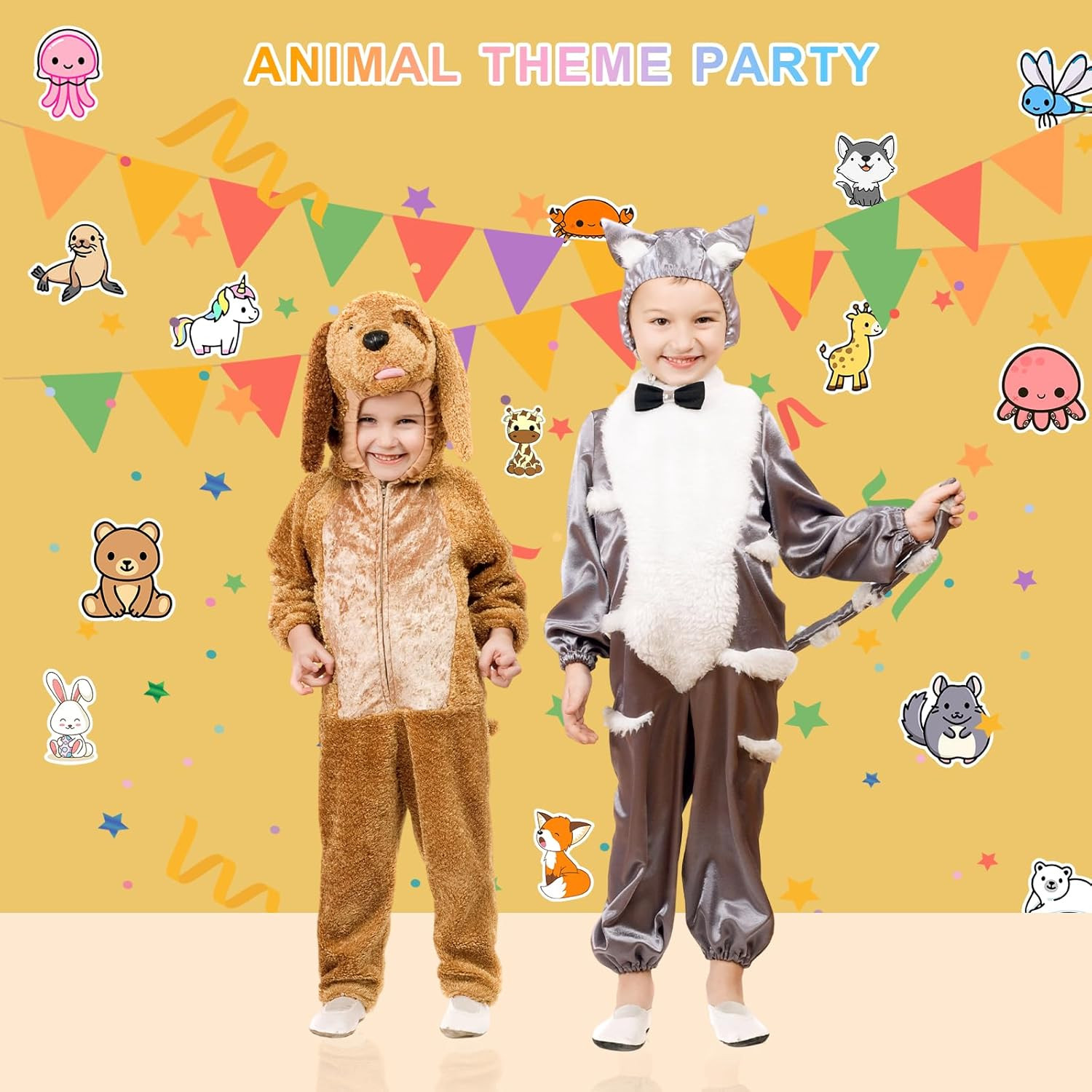 Animal Stickers for Kids, 100PCS Vinyl Stickers Bulk for Waterbottle Laptop Scra