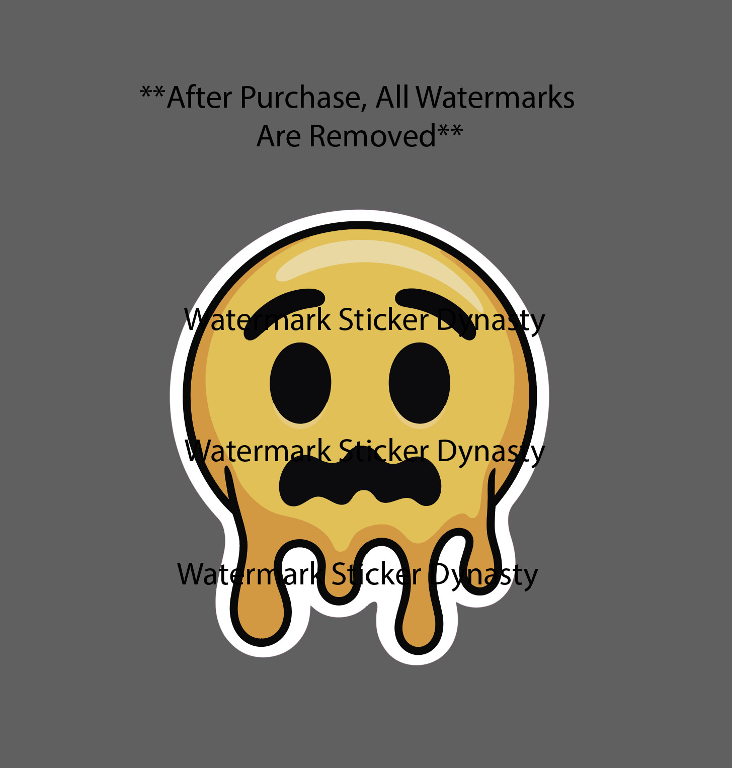 Melting Face Emotion Sticker Waterproof Decal Emoji Text Gift NEW